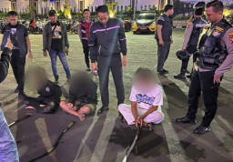 Satsamapta Polrestabes Surabaya Menggagalkan Tawuran Gangster 8 Pelaku Diamankan 