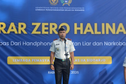 Lapas Kelas II.A Sidoarjo Gelar Apel Siaga Ikrar Zero HALNAR dan Narkoba 