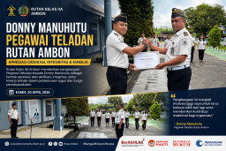 Rutan Ambon Beri Penghargaan Pegawai Teladan sebagai Wujud Apresiasi Kinerja
