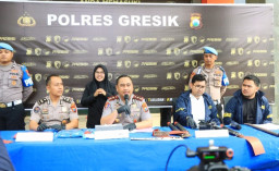 Diamankan di Hotel Ngawi, Lima Spesialis Pencuri Kabel Trafo PLN Lintas Daerah Ditangkap Polres Gresik