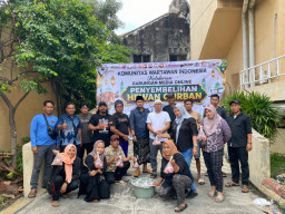 KWI Bersama 12 Media Gabungan Turut Berkontribusi Dalam Merayakan Idul Adha 1447 H Dengan Menyembelih 2 Ekor Kambing 
