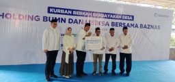 Berdayakan Desa, Holding Danareksa Donasikan Belasan Sapi dan Kambing Kurban di Surabaya
