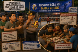 Warga Minta Kapolresta Banyuwangi Tindak Dugaan Judi Capjikie di Taman Agung