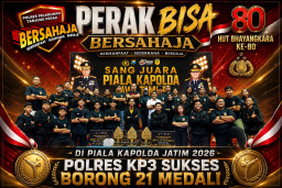 Perak BISA", HUT Bhayangkara ke-80 di Piala Kapolda Jatim 2026 Polres KP3 Sukses Borong 21 Medali