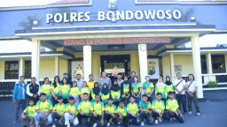 Kapolres Berangkatkan 14 Atlet Karate Bondowoso, Targetkan Hasil Terbaik di HUT Bhayangkara 2026