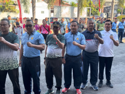 Sportivitas dan Sinergi, Lapas I Madiun Ikuti Olahraga Bersama Jajaran APH Madiun