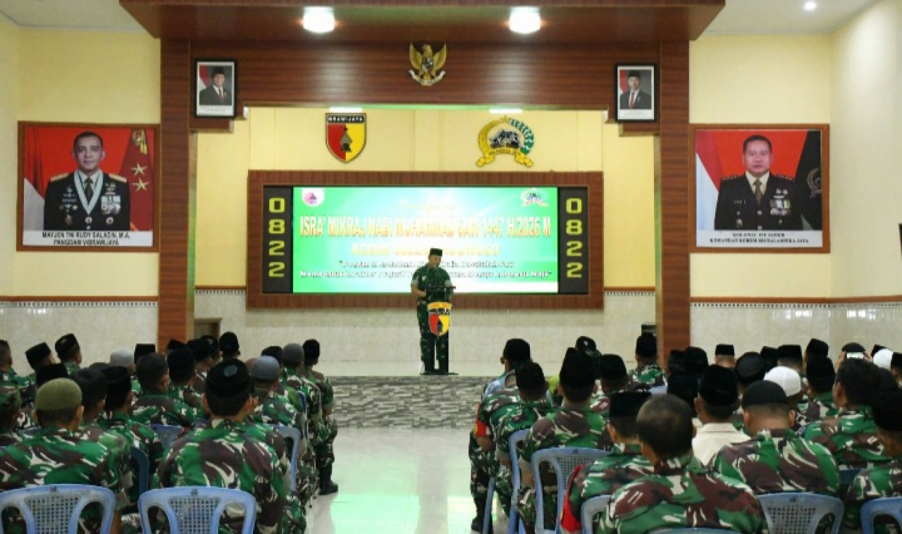 TNI dan Ibadah: Dandim Bondowoso Jadikan Isra Mi'raj Momentum Tempa Integritas dan Disiplin