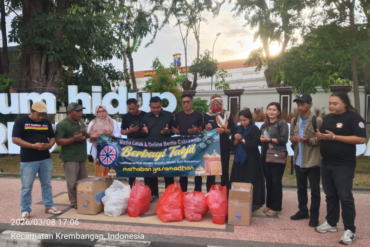 Berbagi Itu Indah, Media Berita Cakrawala Gelar Bagi Takjil dan Berbuka Bersama