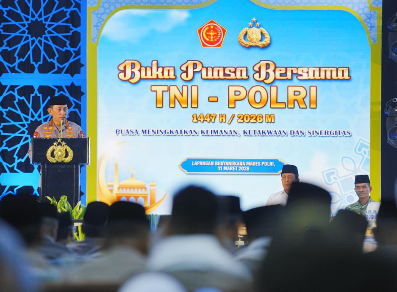 Buka Puasa Bersama TNI-Polri, Kapolri Tegaskan Sukseskan Program Presiden 