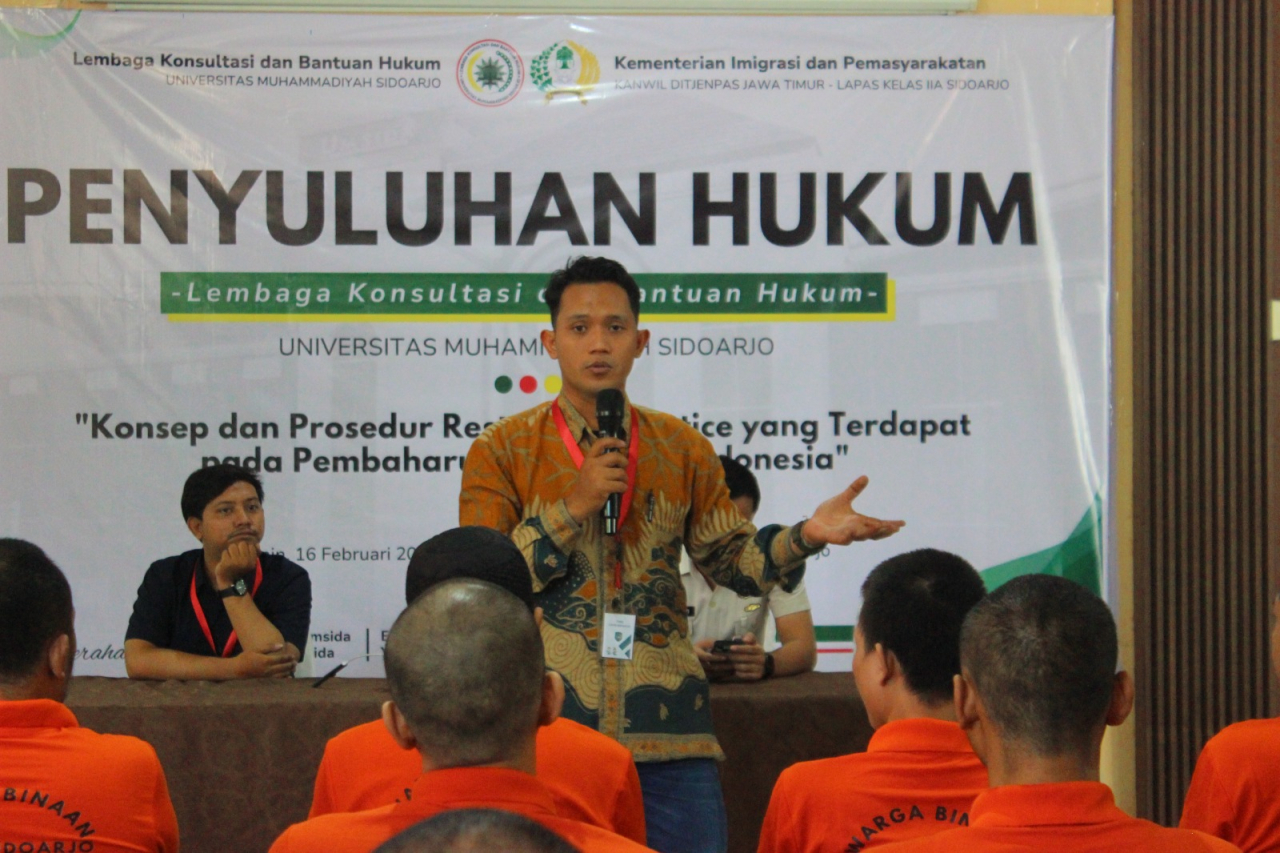 Lapas Sidoarjo Gelar Penyuluhan Hukum Bersama UMSIDA Bahas Restorative Justice dalam Pembaruan KUHAP