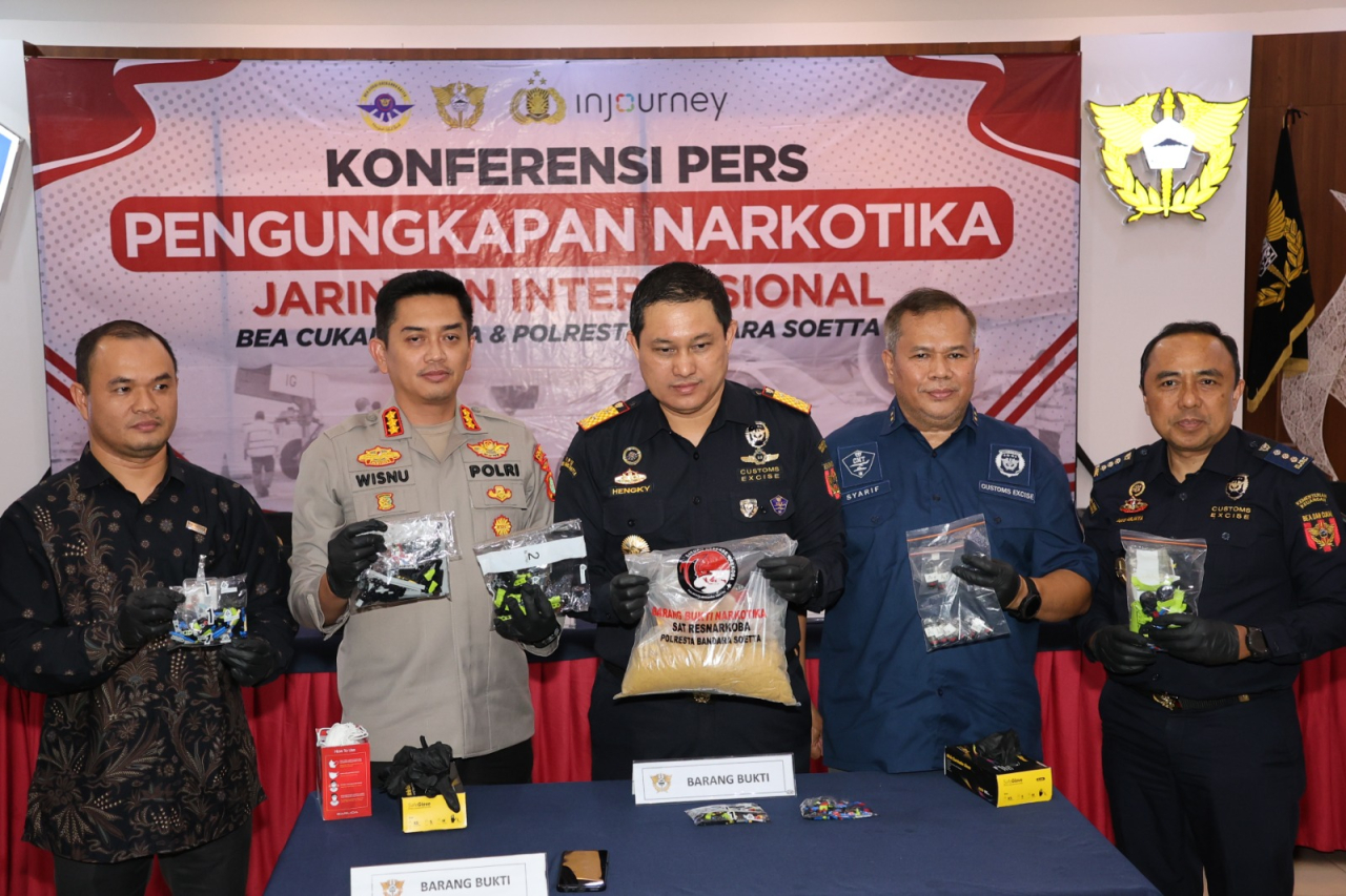 Polresta Bandara Soekarno-Hatta (Soetta) berhasil membongkar dua kasus penyelundupan narkotika jenis MDMA dan Etomidate