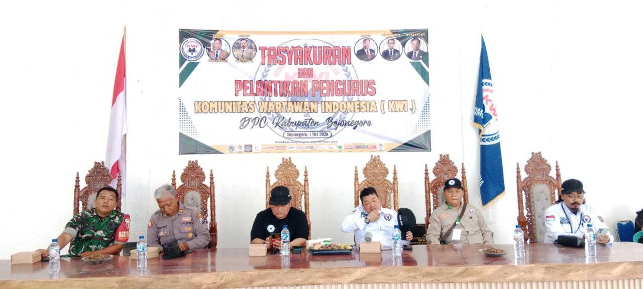 Pelantikan KWI Bojonegoro 2026 Meriah, Dihadiri Tokoh Pers dan Dimeriahkan Elektun Ria Nada