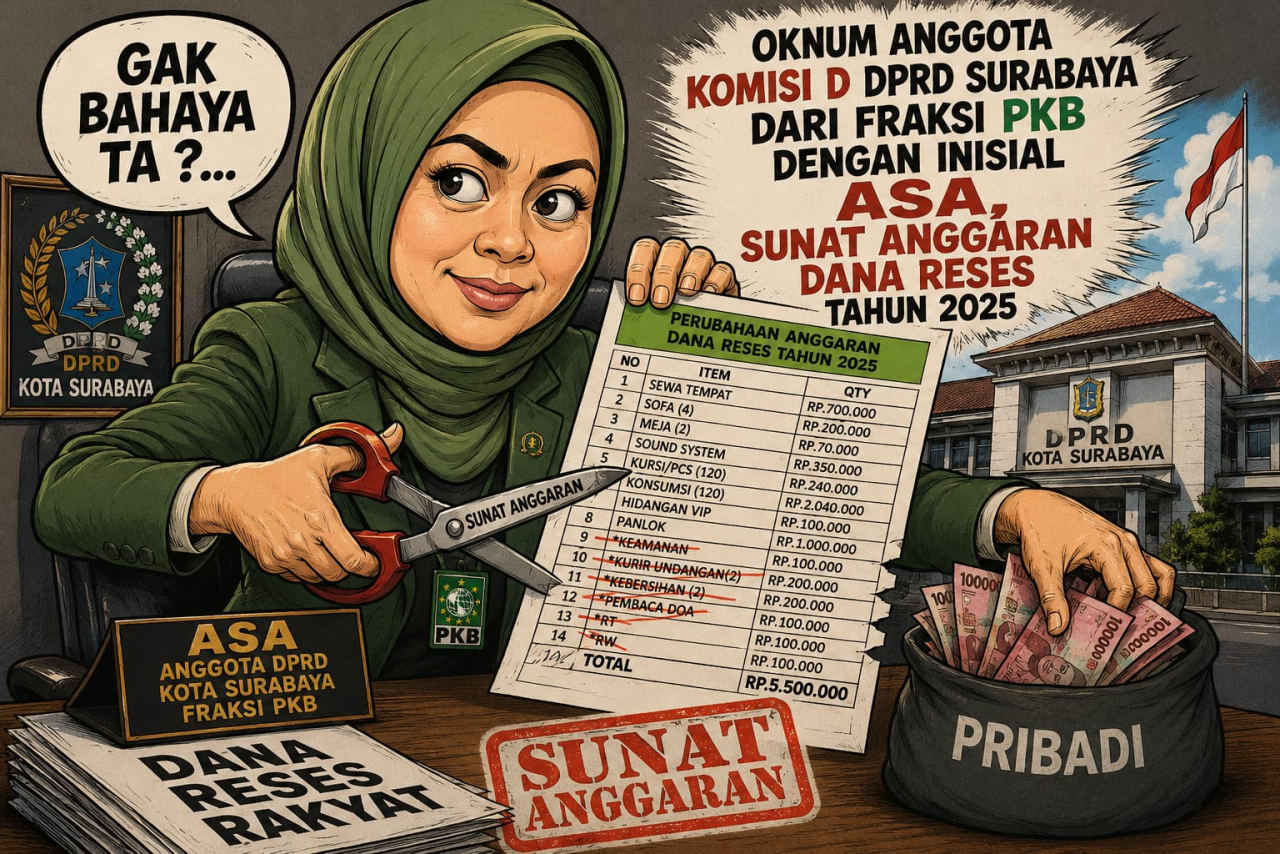 Diduga Sunat Anggara Dana Reses Tahun 2025, Oknum Anggota Komisi D DPRD Kota Surabaya Dari Fraksi PKB Akan Dilaporkan AM