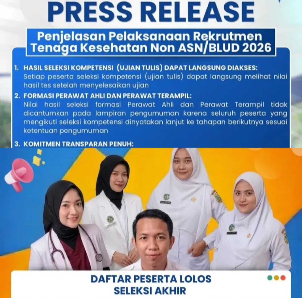 Viral Nilai Tes Perawat Tak Muncul di Pengumuman, Ini Penjelasan Direktur RSUD dr. Koesnadi Bondowoso