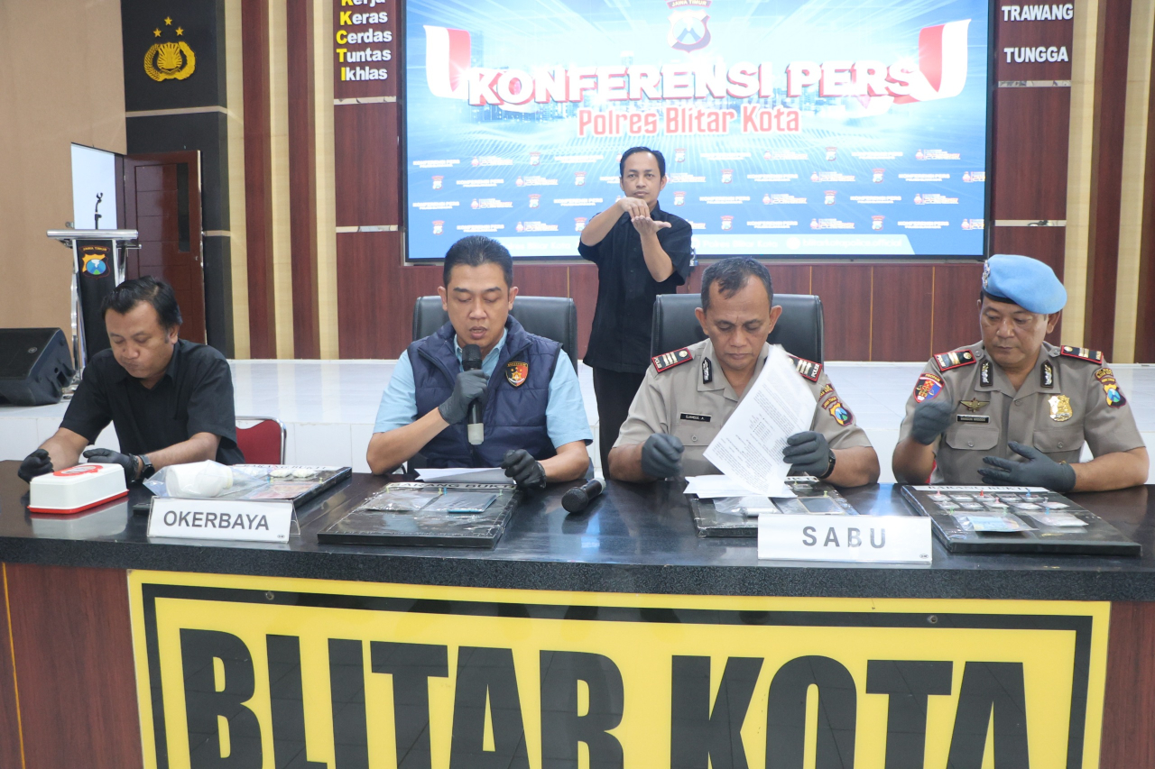 Polres Blitar kota Ungkap Kasus Narkoba 14 Tersangka Diamankan
